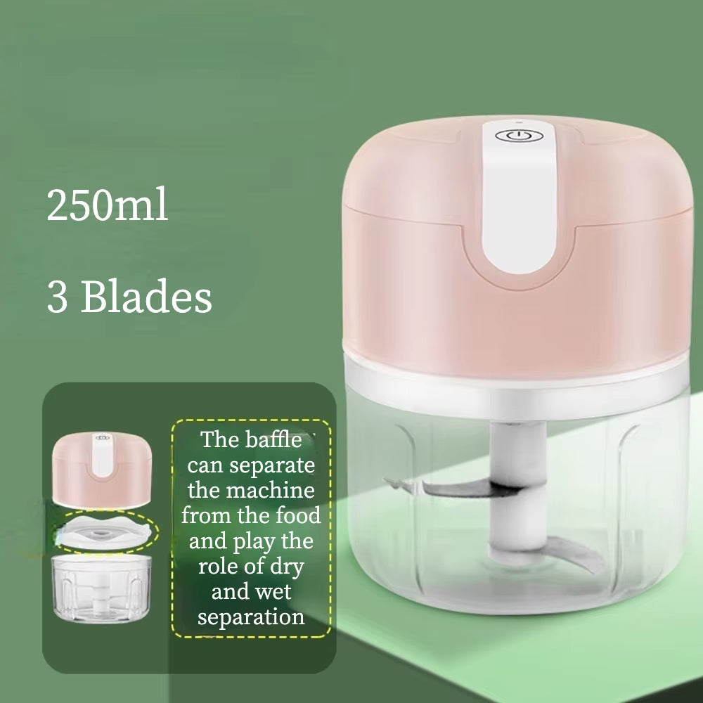 Electric Garlic Masher Portable Chopper Multi Function Meat Grinder Masher Machine Mini Garlic Vegetable Chopper Usb Charging